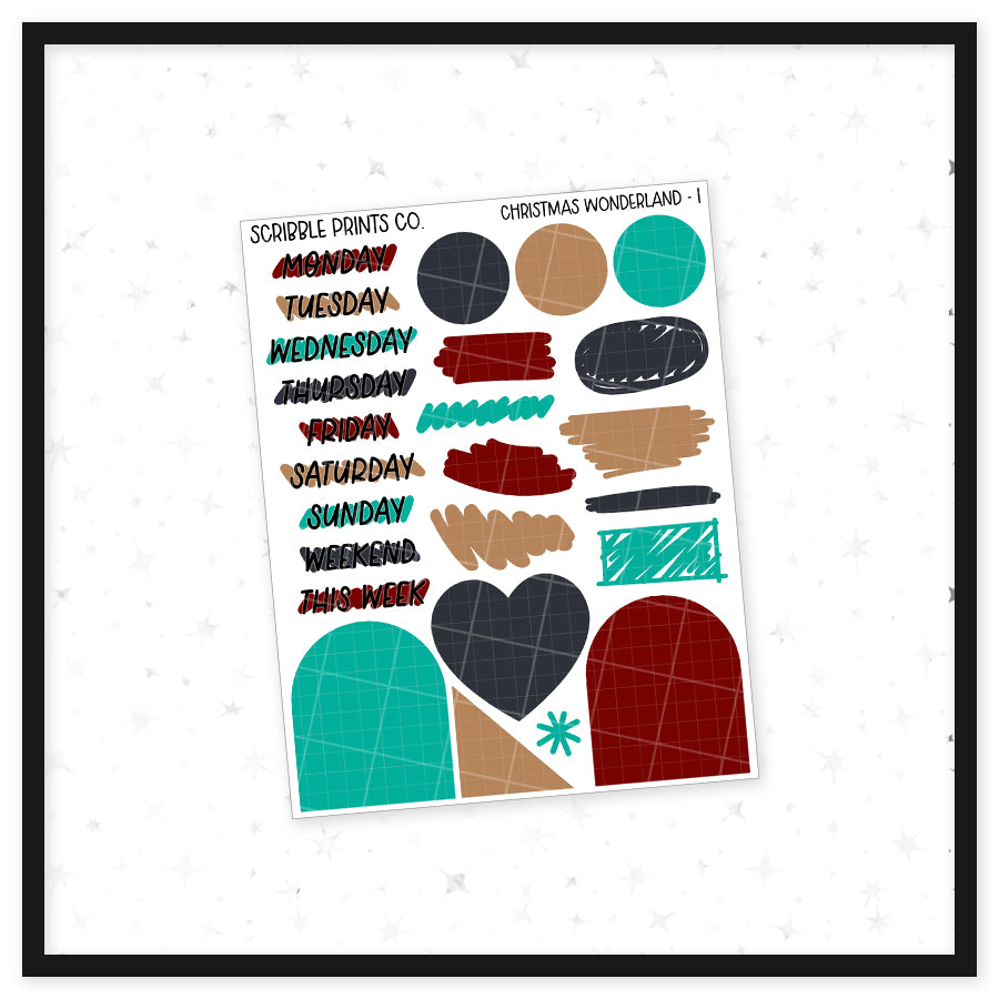 Christmas Wonderland // Matte Journal Sticker Collection