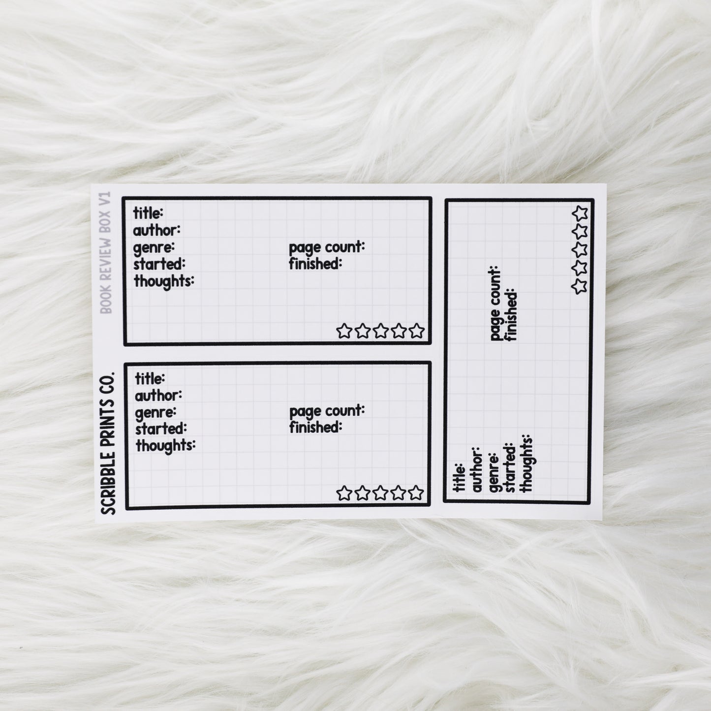 Book Review Box // Matte Reading Journal Stickers