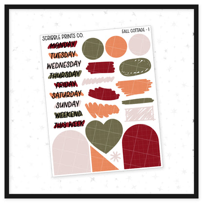 Fall Cottage // Matte Journal Sticker Collection