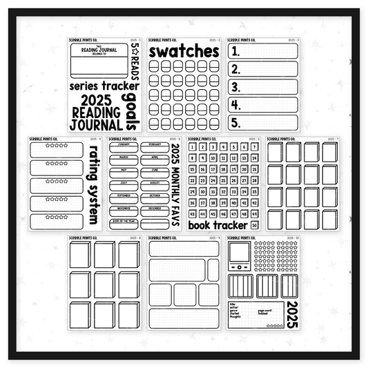 2025 Reading Journal Starter Kit // Matte Stickers