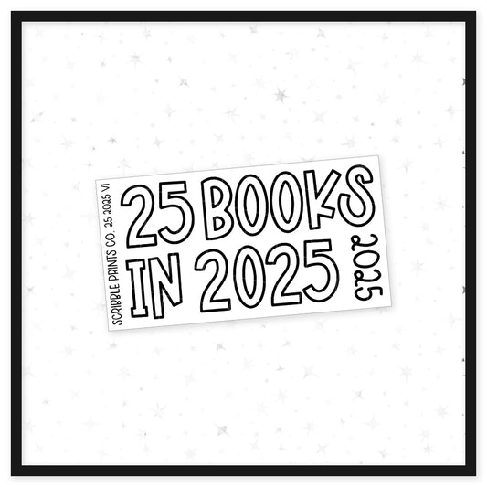 25 in 2025 V1 // Matte Reading Journal Stickers