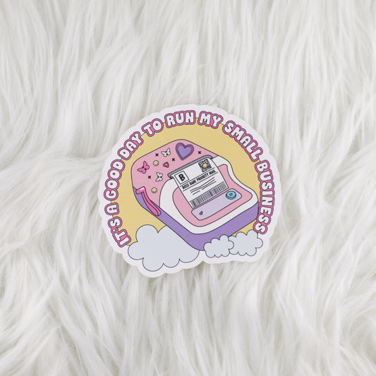 Run My Small Business // Large Matte Deco Sticker for Journals