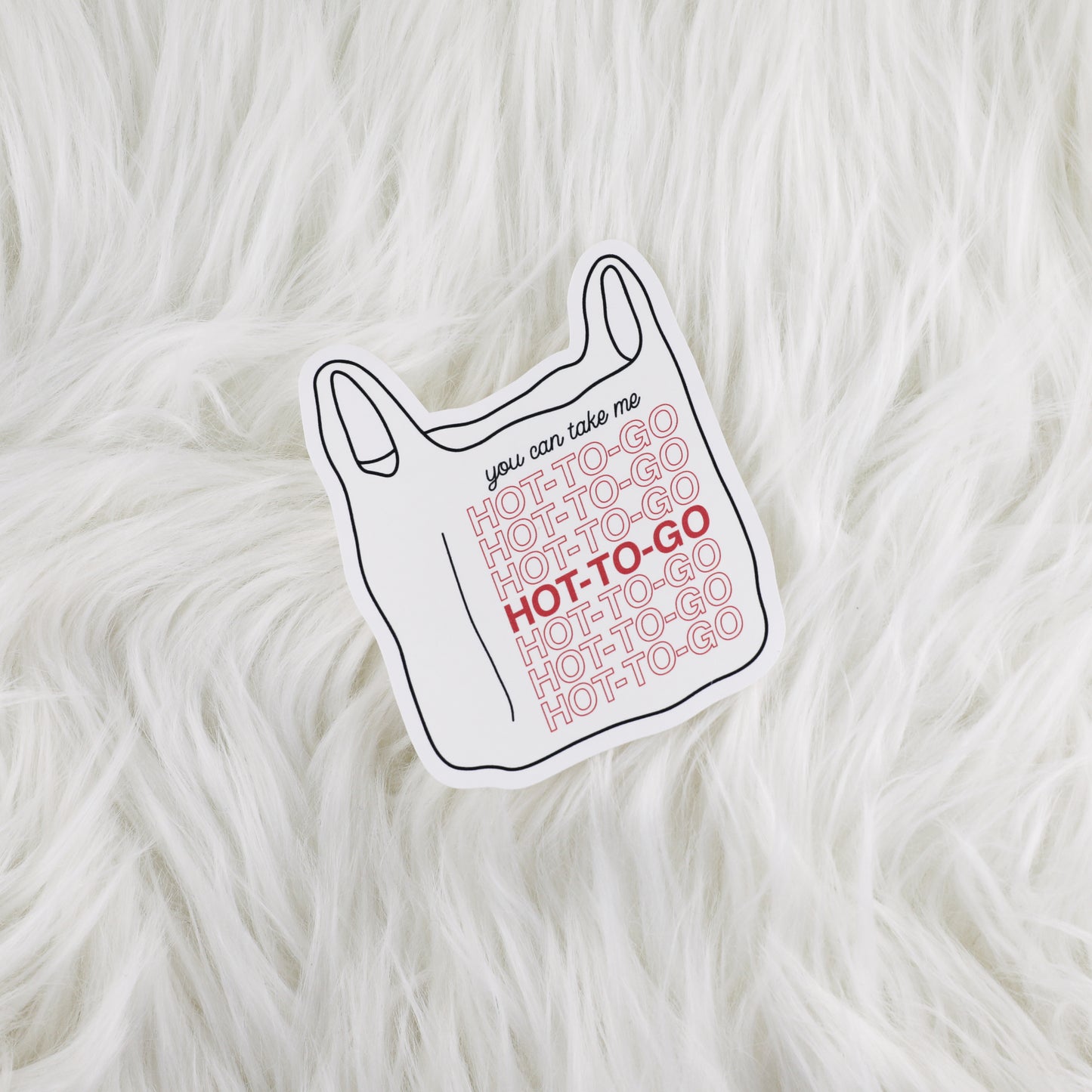 Hot To Go // Large Matte Deco Sticker for Journals