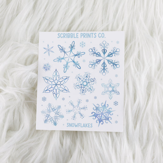 Snowflakes - Deco // Matte Journal Stickers