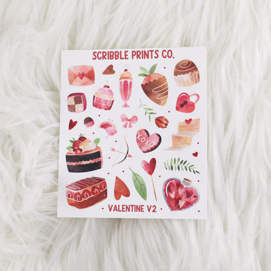 Valentine V2 - Deco // Matte Journal Stickers