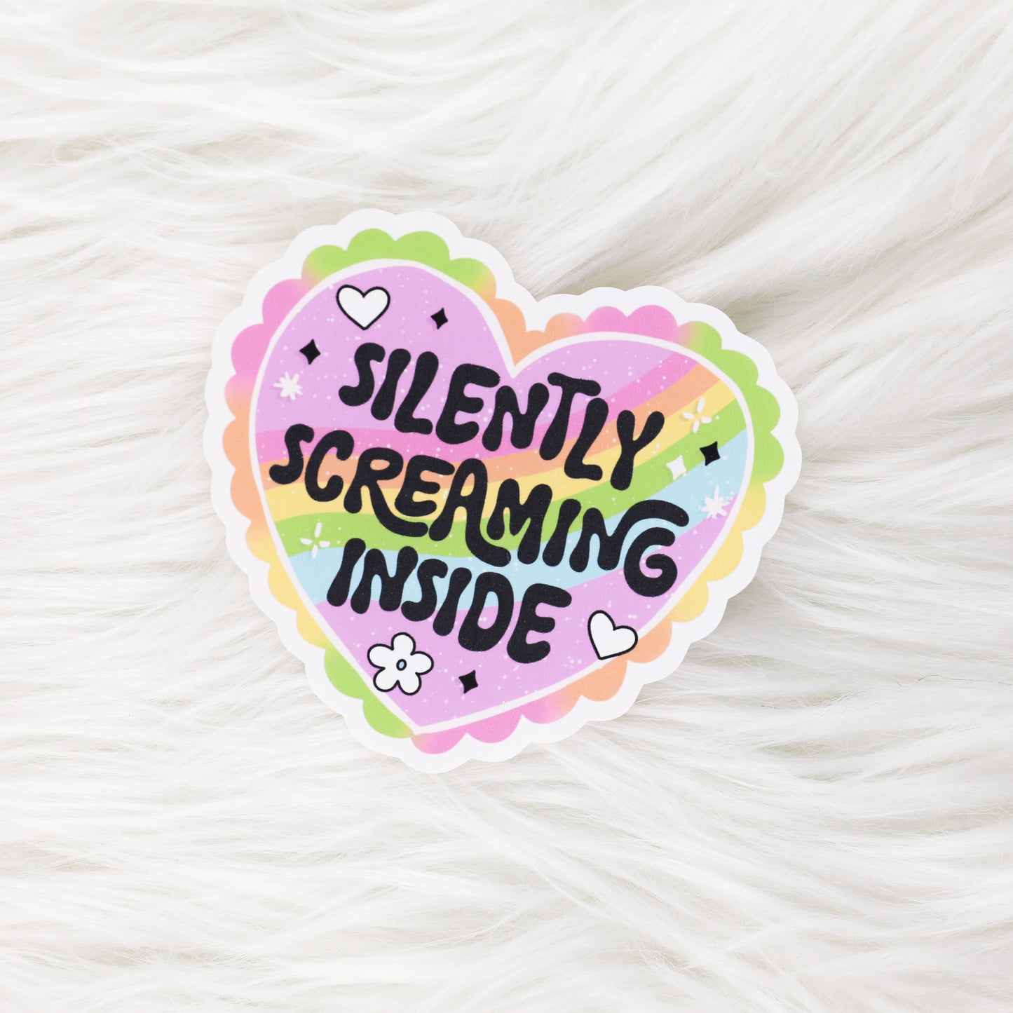 Silently Screaming // Large Matte Deco Sticker for Journals