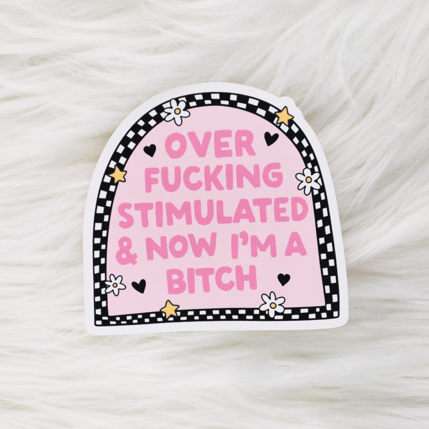 Overstimulated B // Large Matte Deco Sticker for Journals