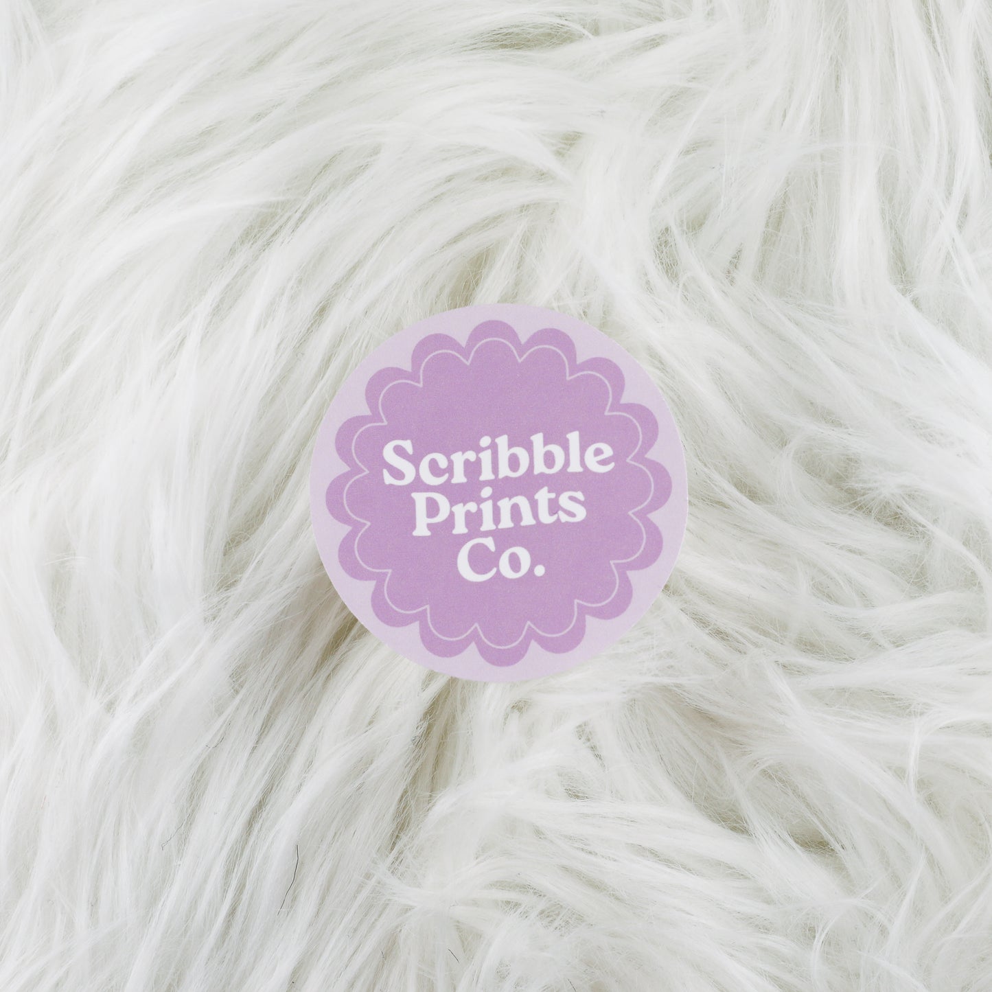 Scribble Prints Co. Round Logo // Large Matte Deco Sticker for Journals