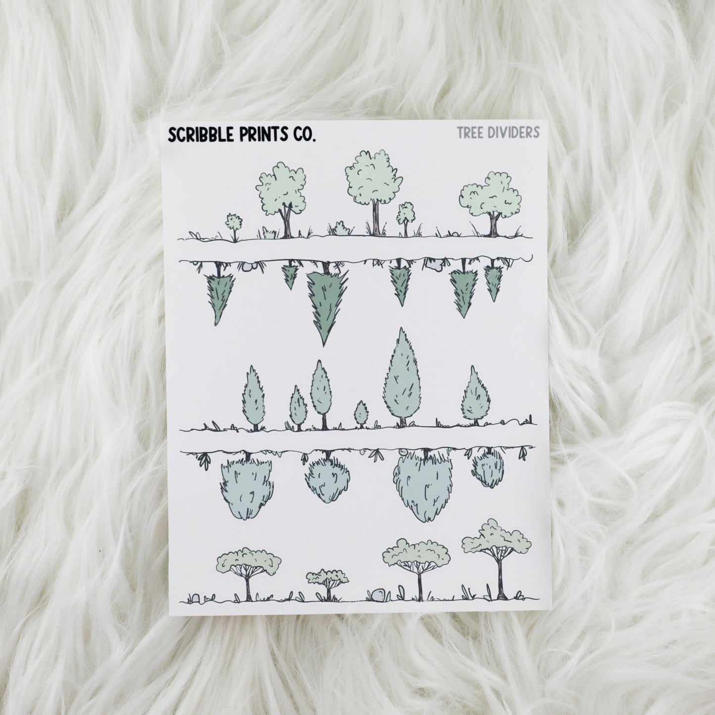 Tree Dividers // Matte Journal Stickers