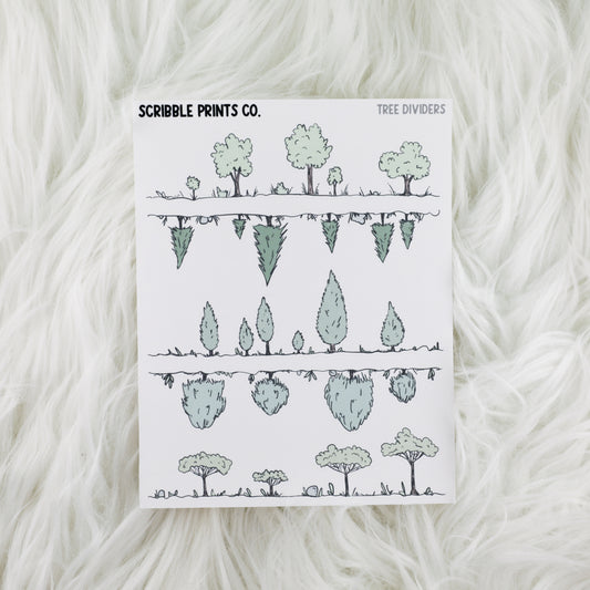 Tree Dividers // Matte Journal Stickers