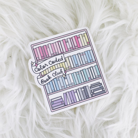 Color Coded Book Club // Large Matte Deco Sticker for Journals