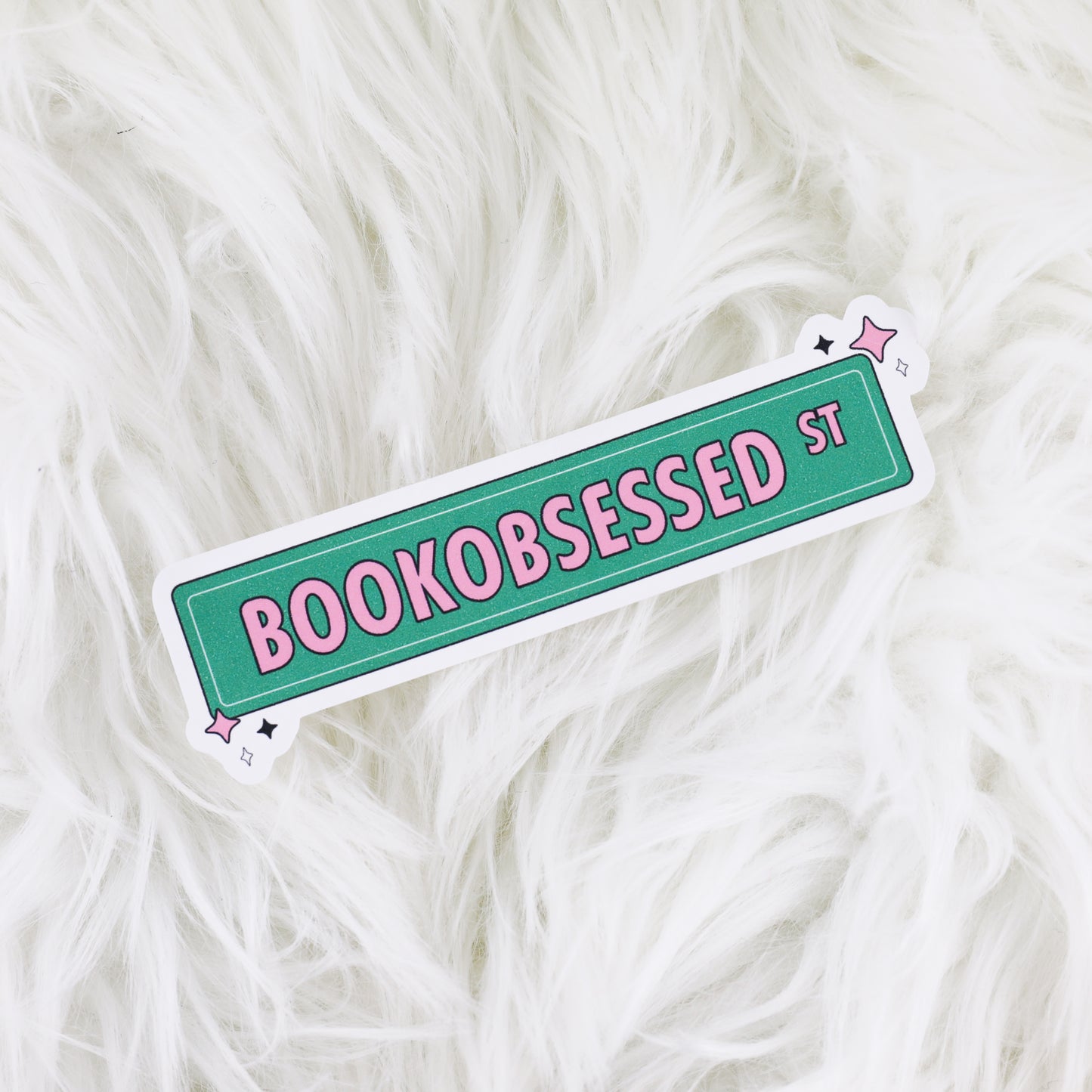 Book Obsessed Street // Large Matte Deco Sticker for Journals