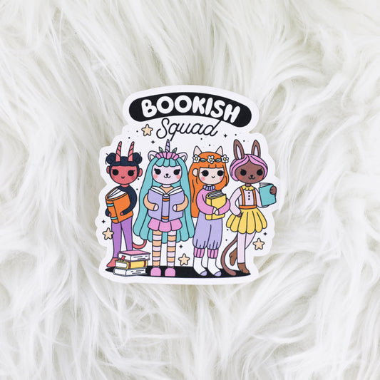 Bookish Squad // Large Matte Deco Sticker for Journals