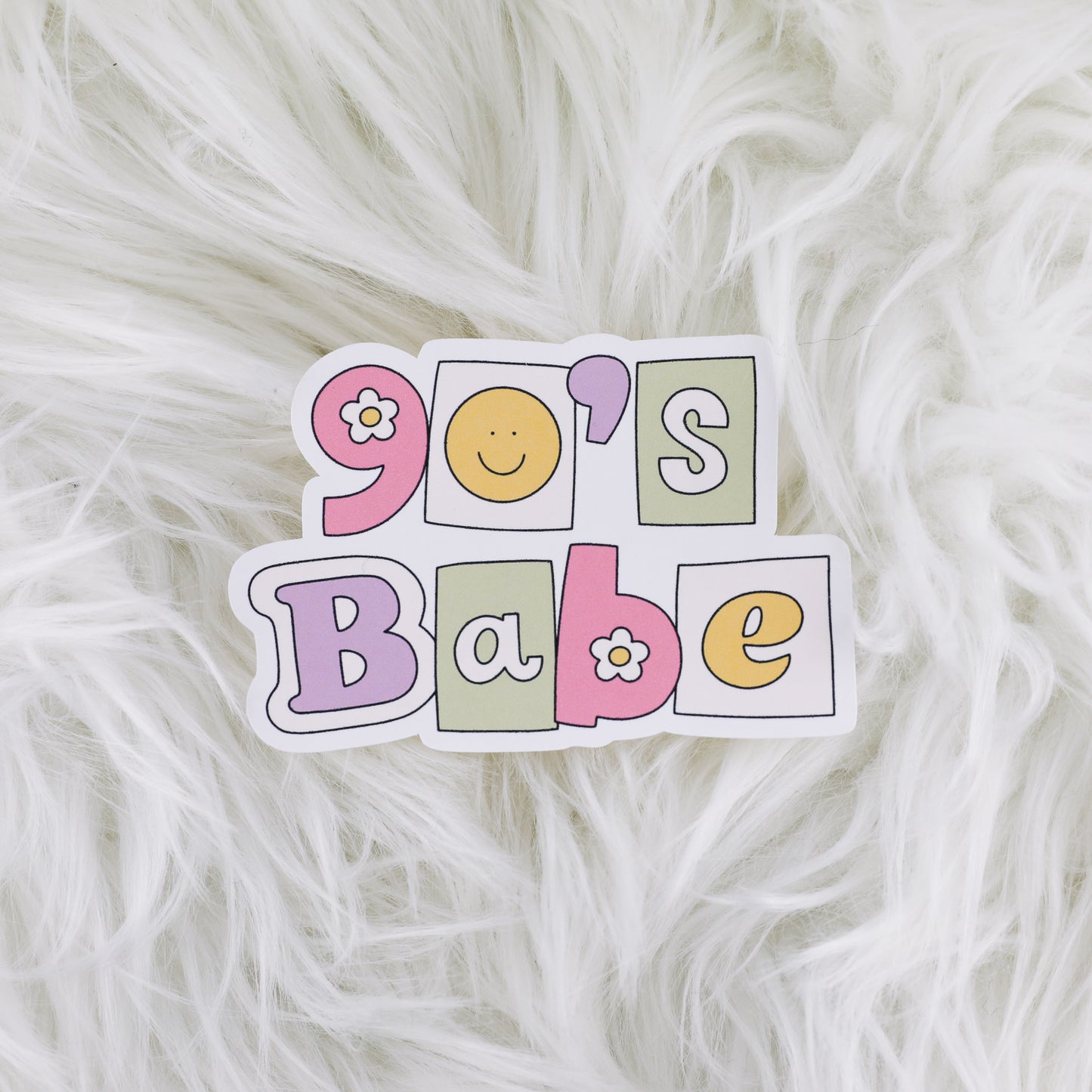 90's Babe // Large Matte Deco Sticker for Journals