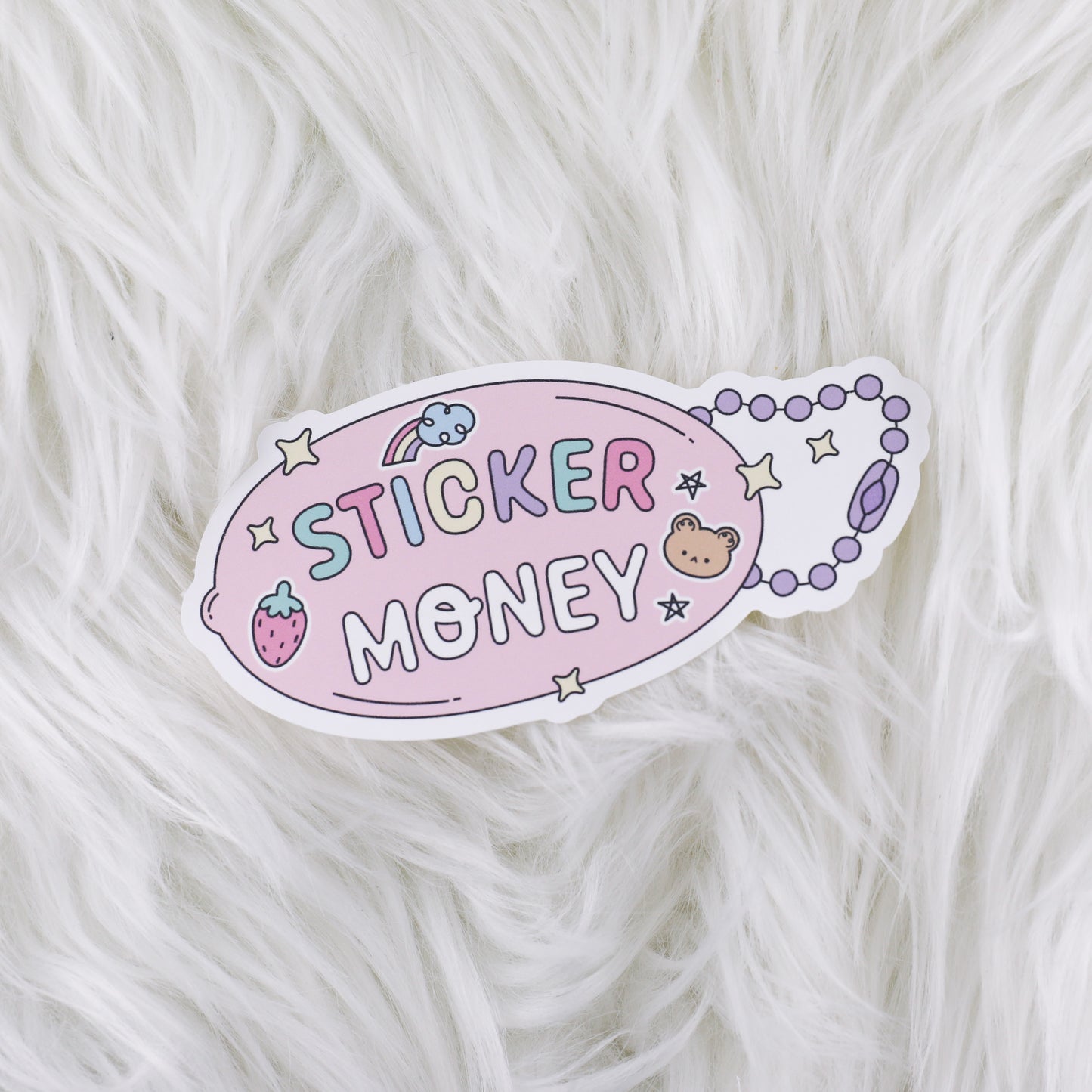 Sticker Money  // Large Matte Deco Sticker for Journals