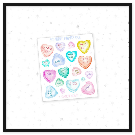 Candy Heart - Deco // Matte Journal Stickers