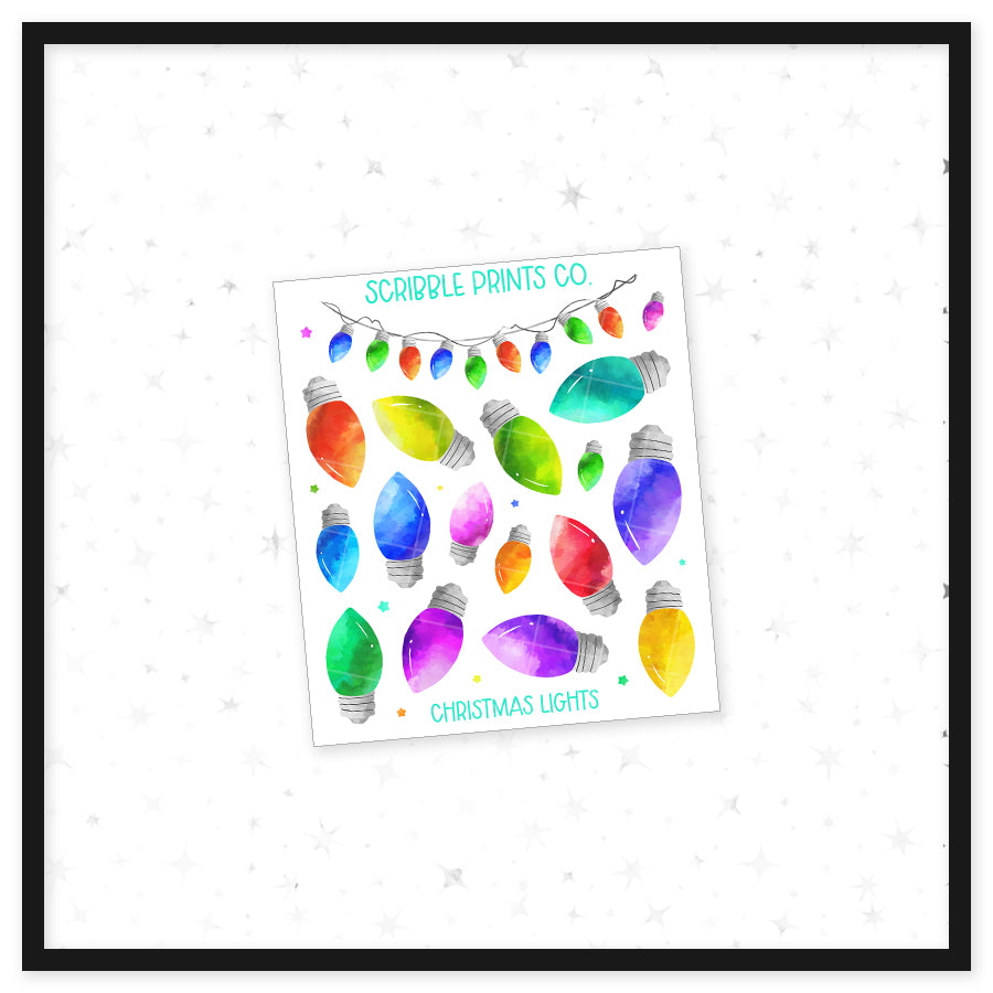 Christmas Lights - Deco // Matte Journal Stickers