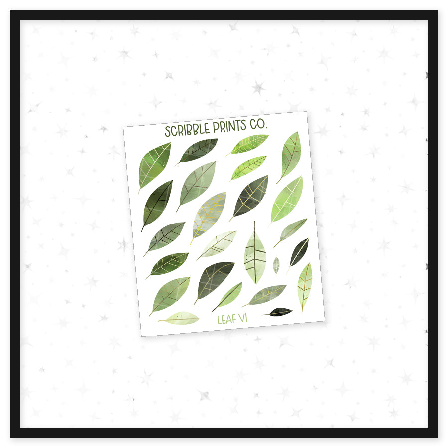 Leaf V1 - Deco // Matte Journal Stickers