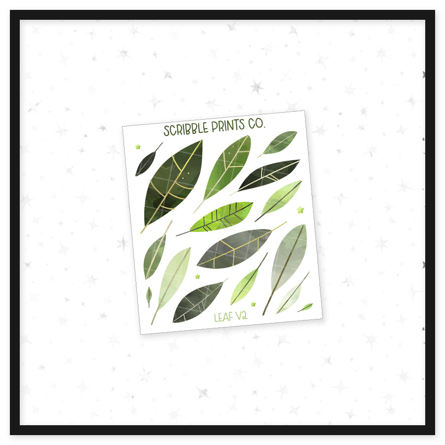 Leaf V2 - Deco // Matte Journal Stickers