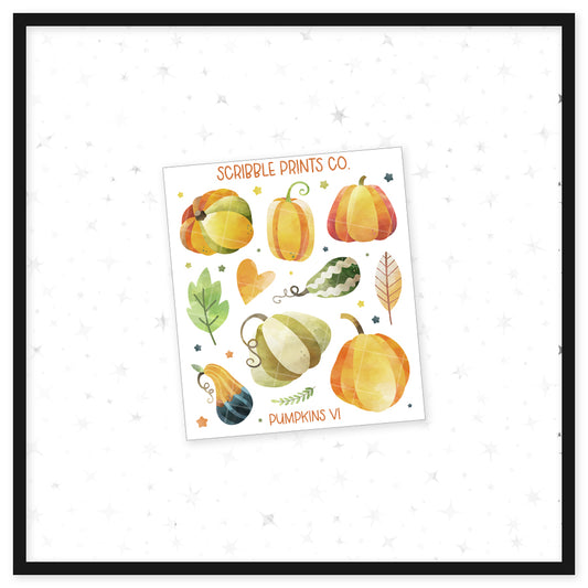 Pumpkins V1 - Deco // Matte Journal Stickers