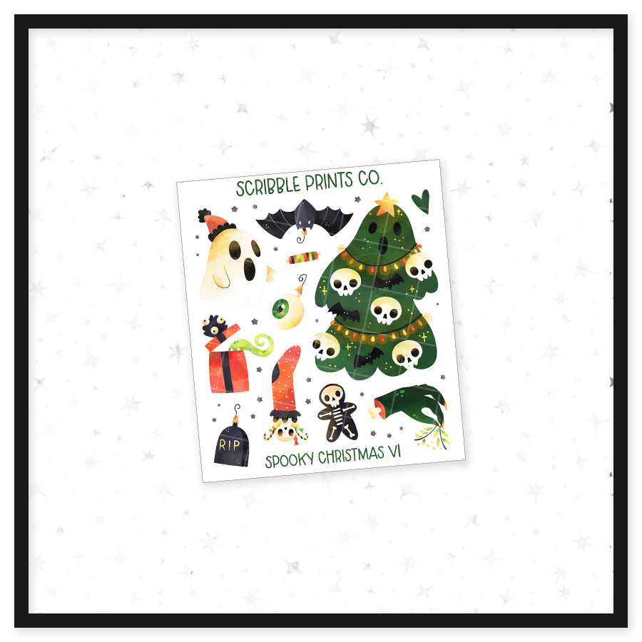 Spooky Christmas V1 - Deco // Matte Journal Stickers