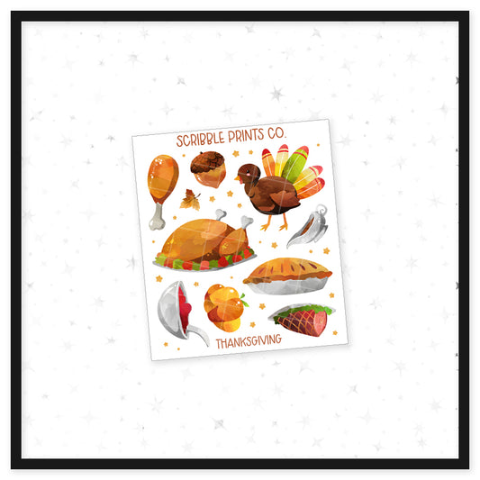 Thanksgiving - Deco // Matte Journal Stickers