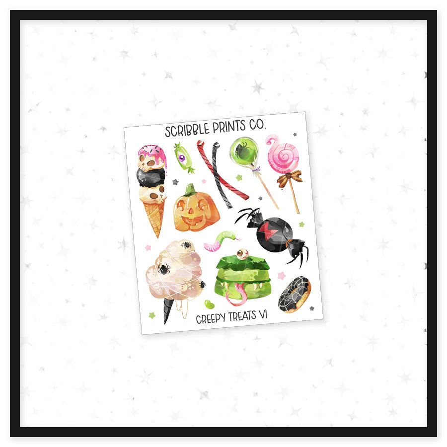 Creepy Treats V1 - Deco // Matte Journal Stickers