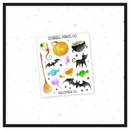 Halloween V2 - Deco // Matte Journal Stickers