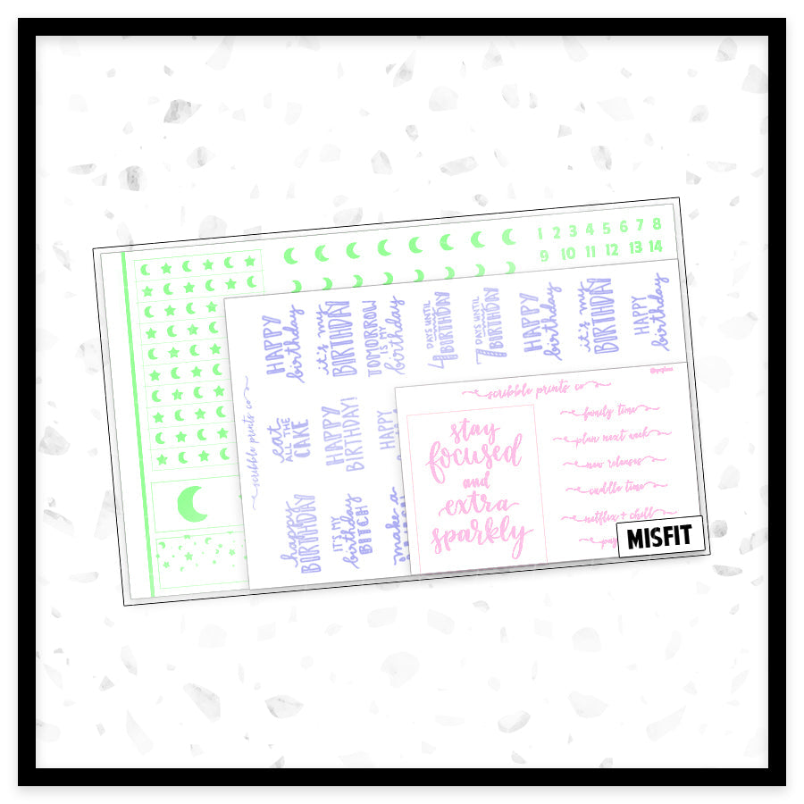 » FUN - Foil Misfit Sticker Grab Bag! (10 Sheets) (100% off)