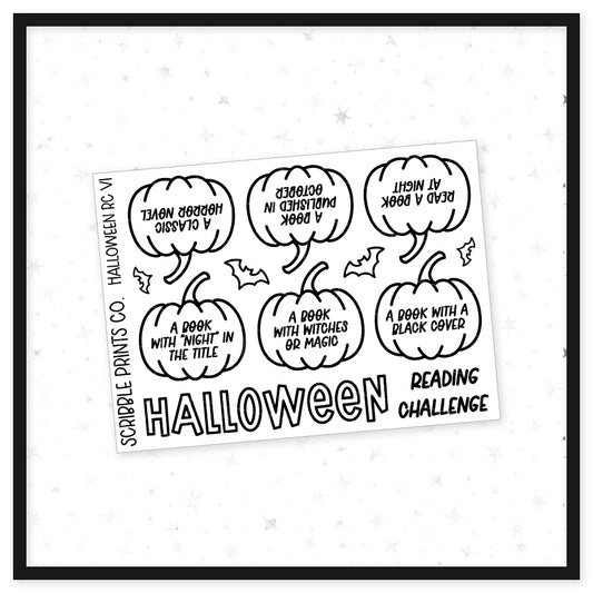 Halloween Reading Challenge V1-2 // Matte Reading Journal Stickers