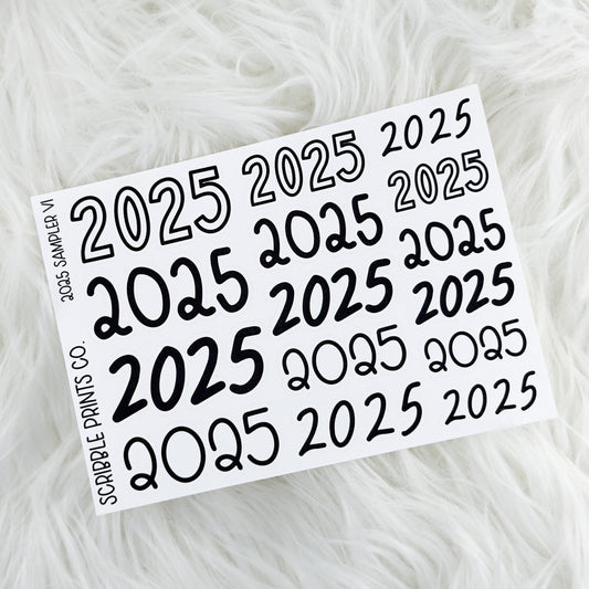 2025 Sampler V1 // Matte Reading Journal Stickers