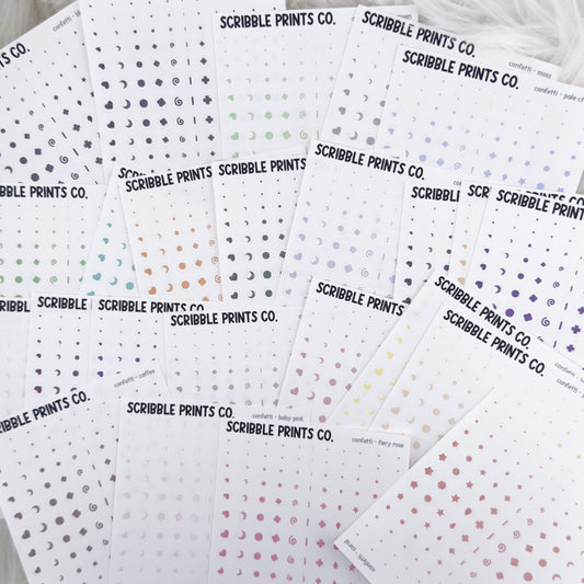 Confetti - Deco // Matte Journal Stickers