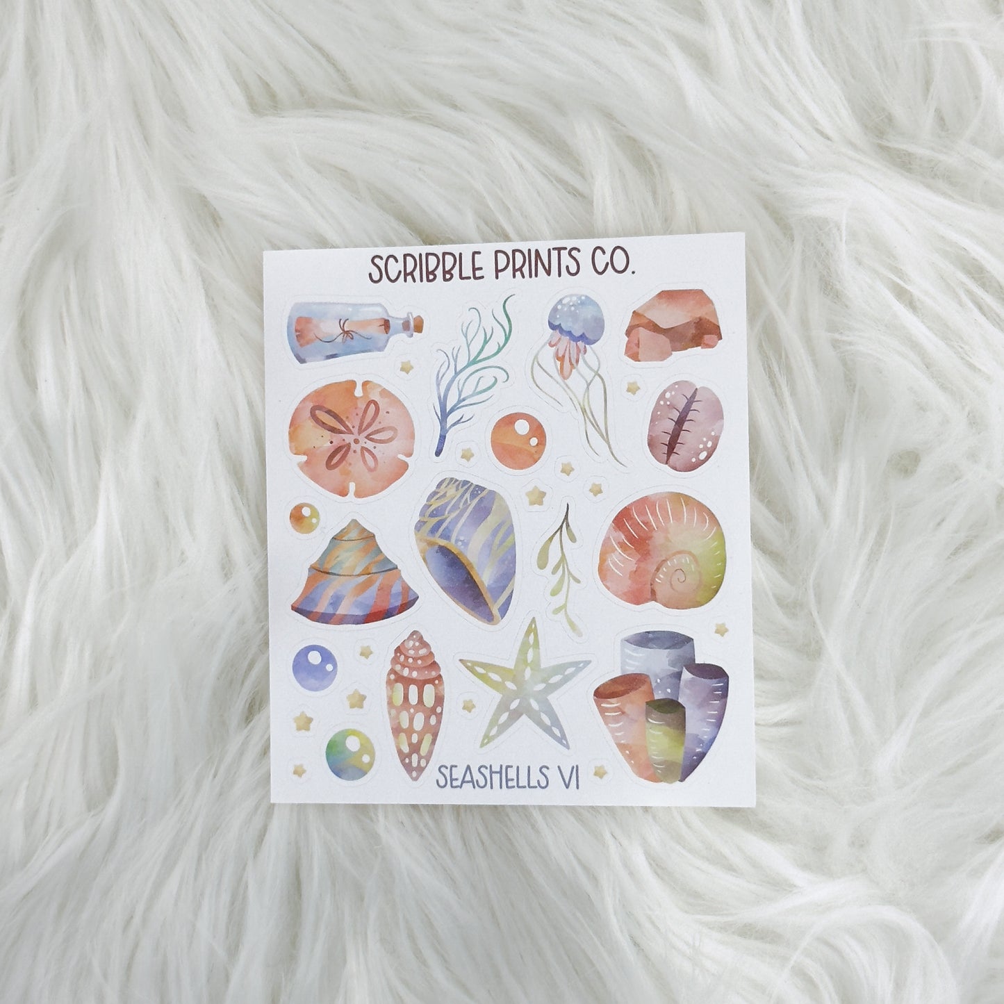 Seashells V1 - Deco // Matte Journal Stickers