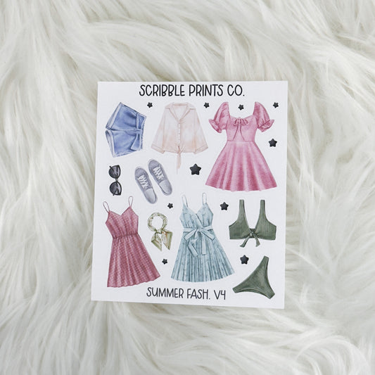 Summer Fashion V4 - Deco // Matte Journal Stickers