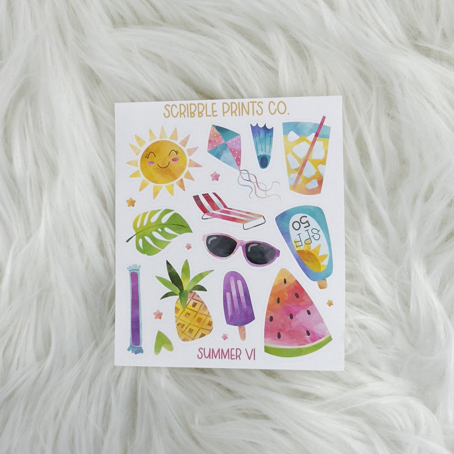 Summer V1 - Deco // Matte Journal Stickers