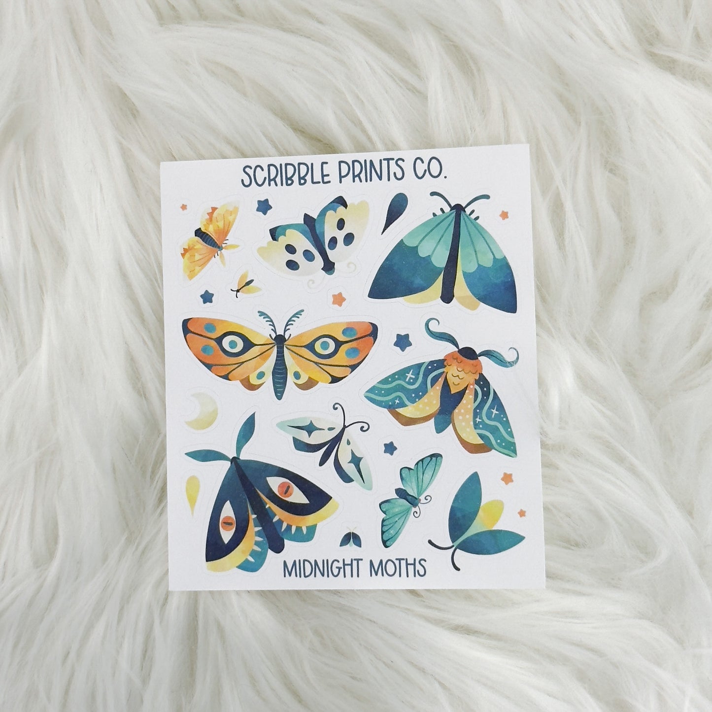 Midnight Moths - Deco // Matte Journal Stickers