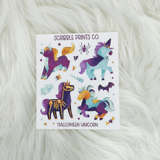 Halloween Unicorn - Deco // Matte Journal Stickers