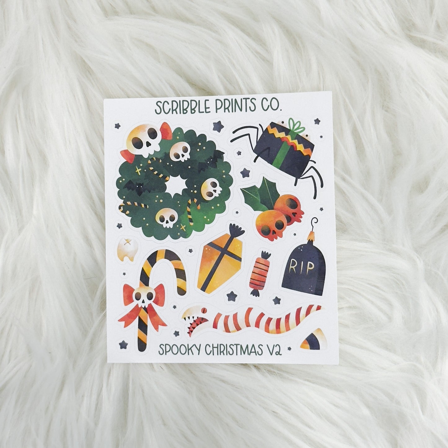 Spooky Christmas V2 - Deco // Matte Journal Stickers