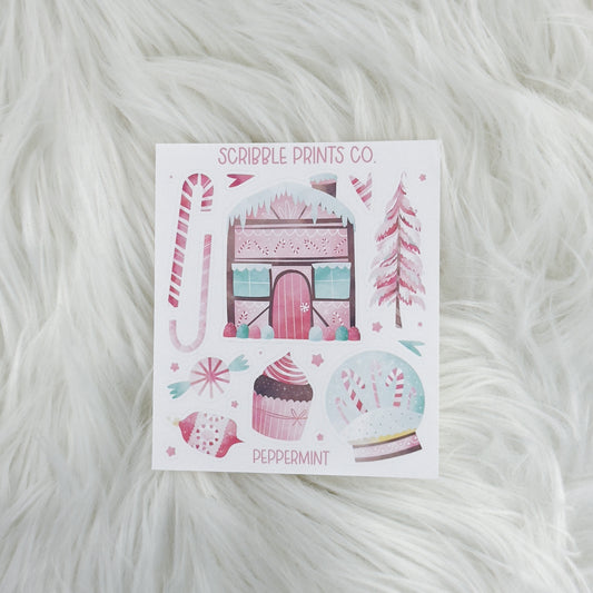 Peppermint - Deco // Matte Journal Stickers