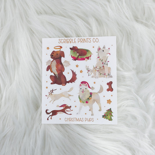 Christmas Pups - Deco // Matte Journal Stickers