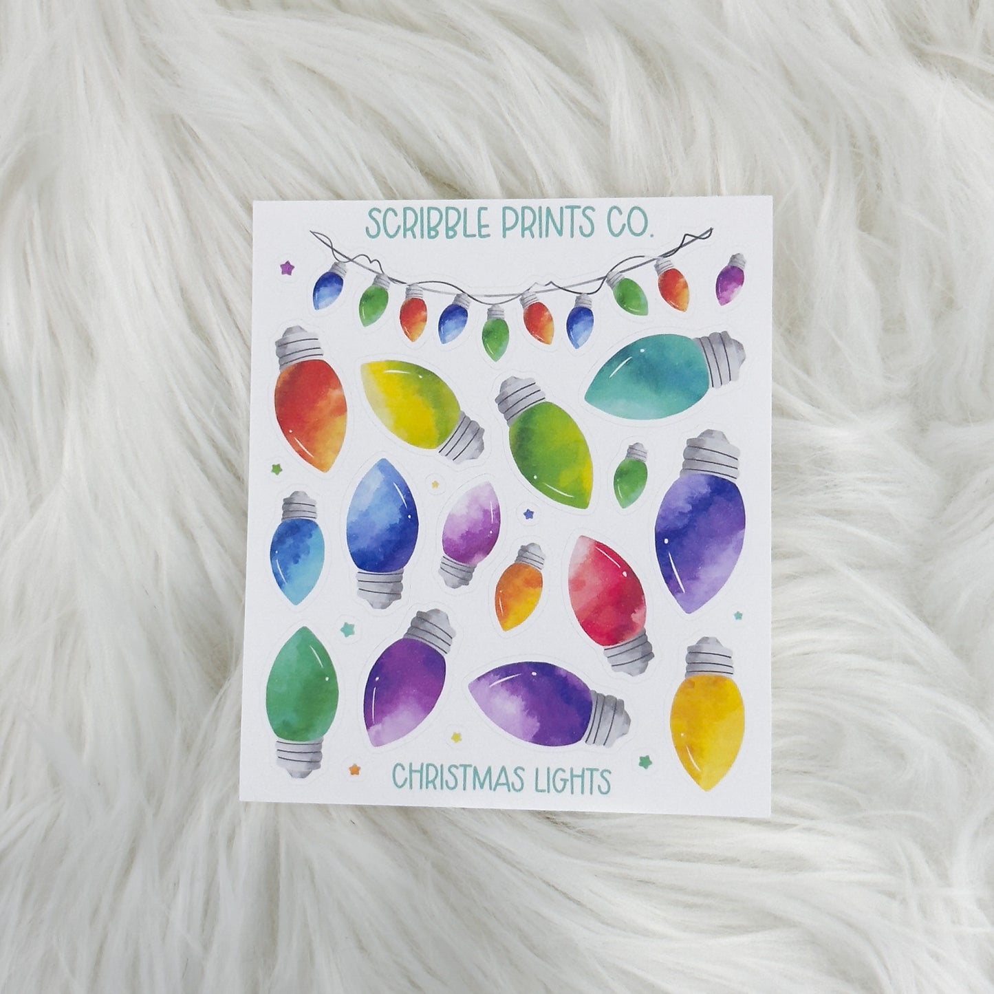 Christmas Lights - Deco // Matte Journal Stickers