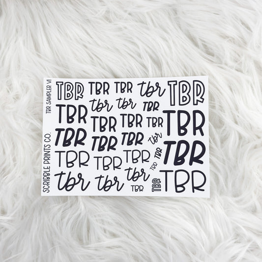 TBR Sampler V1 // Matte Reading Journal Stickers