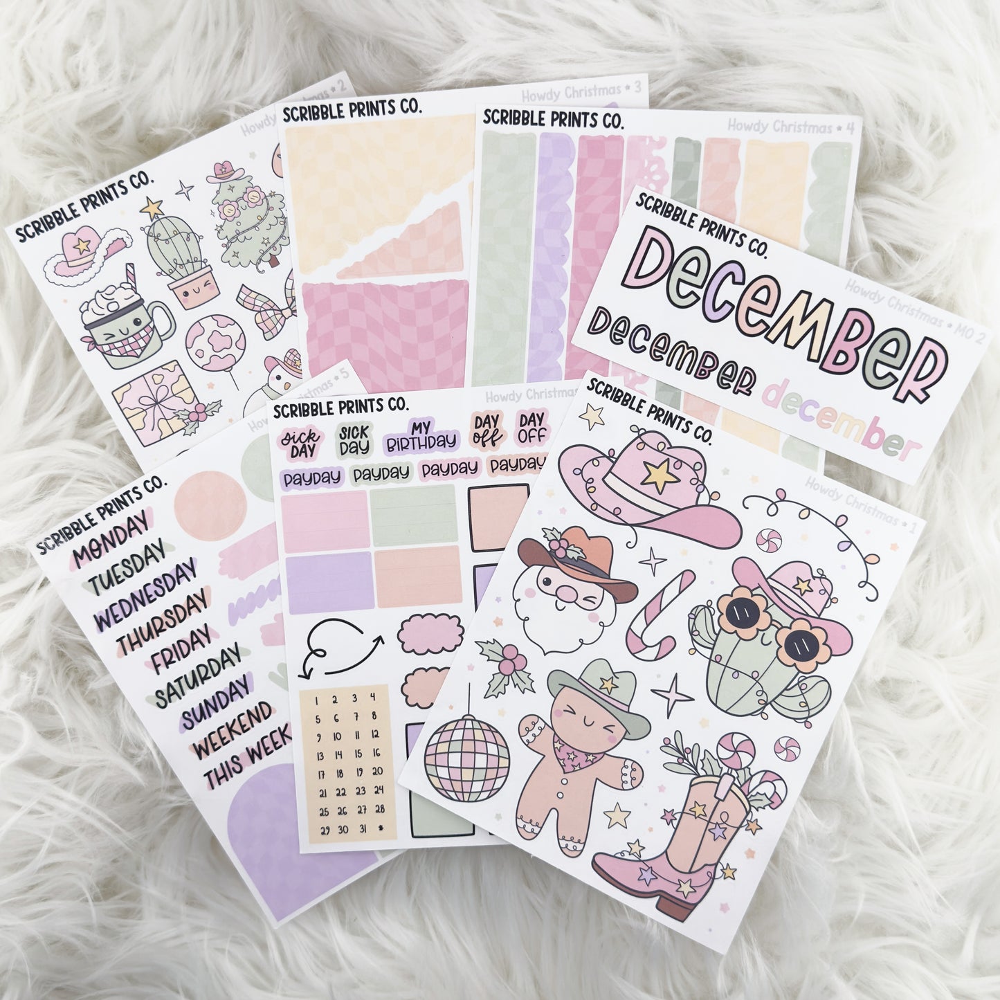 Howdy Christmas // Matte Journal Sticker Collection