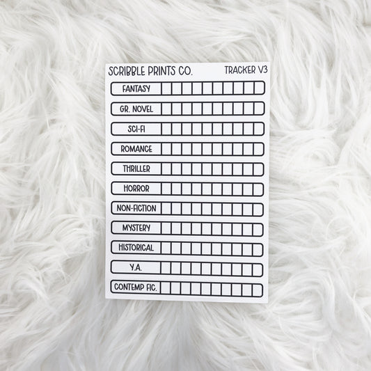 Tracker V3 // Matte Reading Journal Stickers