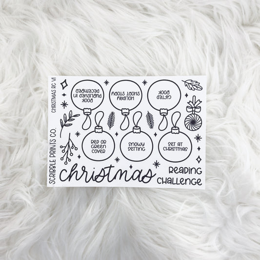 Christmas Reading Challenge V1-2 // Matte Reading Journal Stickers