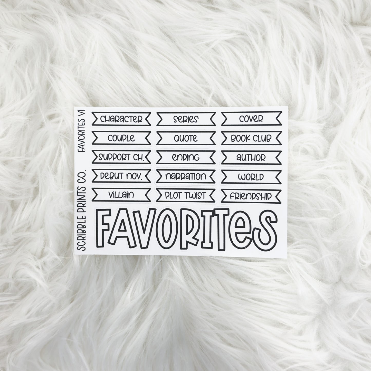 Favorites V1 // Matte Reading Journal Stickers