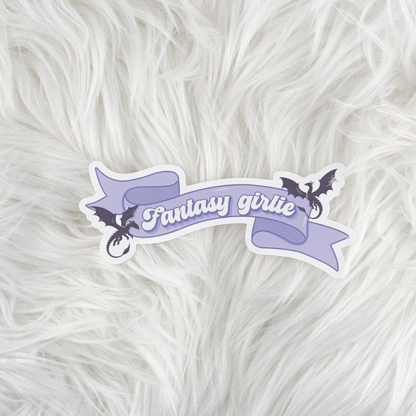 Fantasy Girlie Banner // Large Matte Deco Sticker for Journals