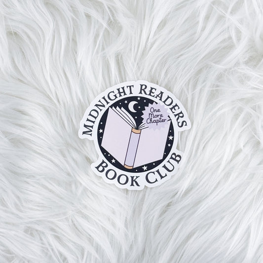 Midnight Readers Book Club // Large Matte Deco Sticker for Journals