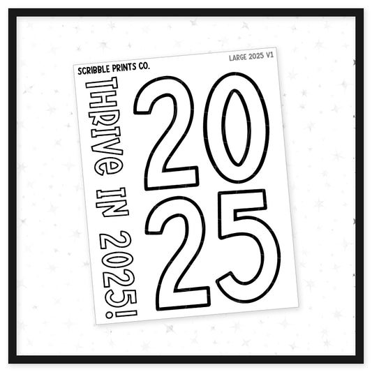 Large 2025 V1 // Matte Reading Journal Stickers