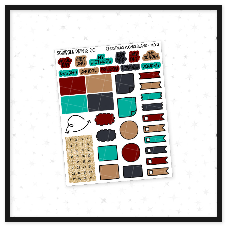 Christmas Wonderland // Matte Journal Sticker Collection